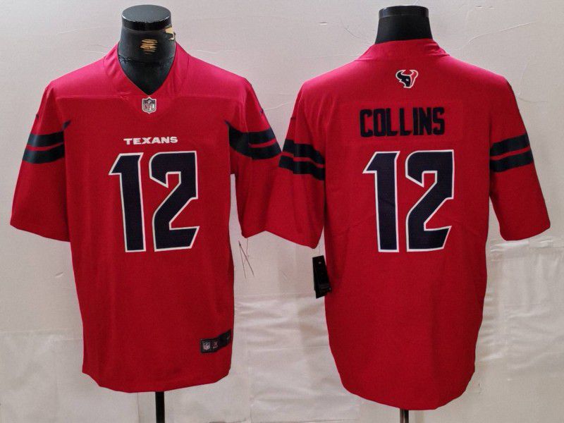 Men Houston Texans #12 Collins Red Second generations 2025 Nike Limited NFL Jersey style 1->houston texans->NFL Jersey